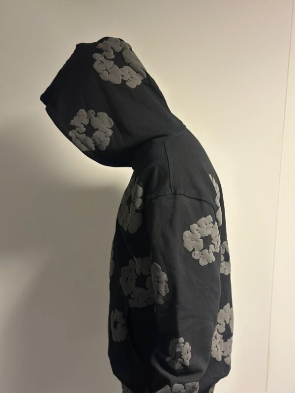 Denim Tears Hoodie Print Black - Image 4