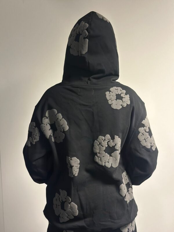 Denim Tears Hoodie Print Black - Image 6