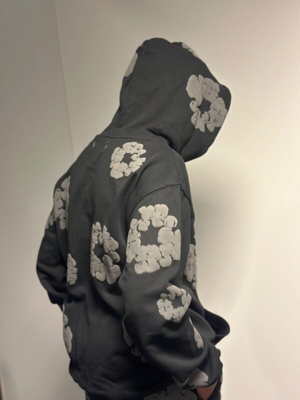 Denim Tears Hoodie Print Black - Image 5