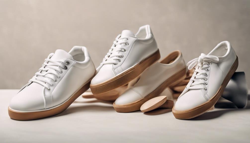 fashion forward sneaker with gum sole