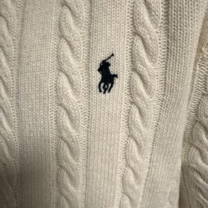 RL CABLE-KNIT COTTON SWEATER (M) - Image 5