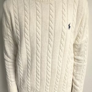 RL CABLE-KNIT COTTON SWEATER (M) - Image 2
