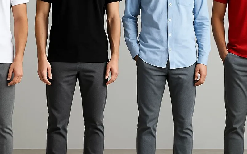 Welke kleur shirt past bij een grijze broek
