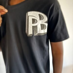 PB- Merch Black Shirt - White letters. - Image 2