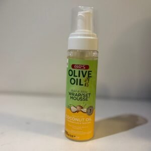 ORS Olive Oil Hold & Shine Wrap/Set Mousse with Coconut Oil – 237ml - Image 1